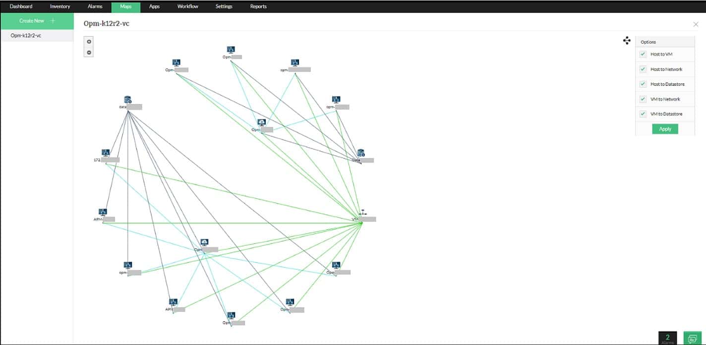 ManageEngine OpManager Network Mapping