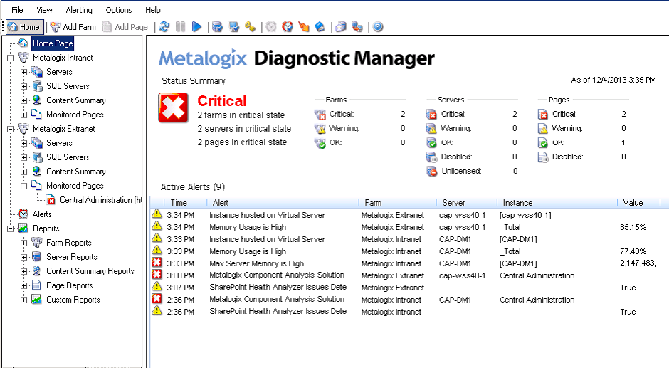 Metalogix Diagnostic Manager